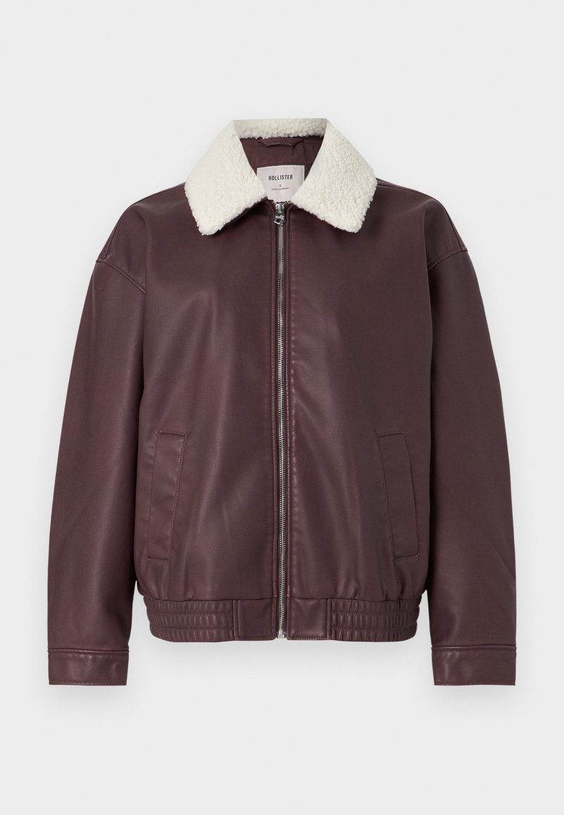 Hollister Co. Imitatieleren jas rood