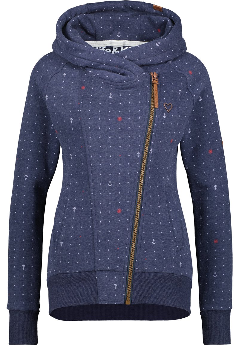 alife & kickin Sweater met rits blauw gemêleerd alife & kickin Sweater met rits blauw gemêleerd