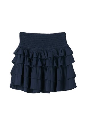 Bershka RUFFLED - A-lijn rok - royal blue