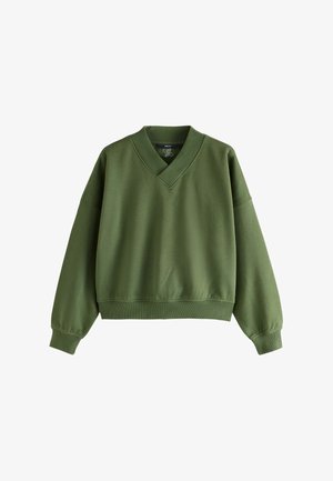 Next, V-NECK SWEATSHIRT - Sweatshirt - khaki green