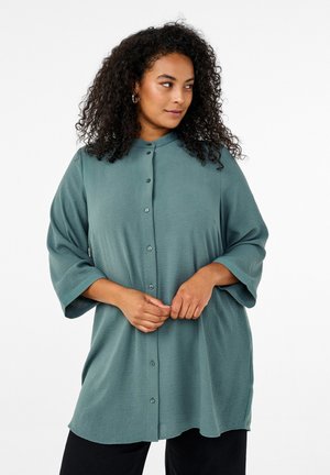 MIT 3/4-ÄRMELN - Blúzka so zapínaním na gombíky - balsam green