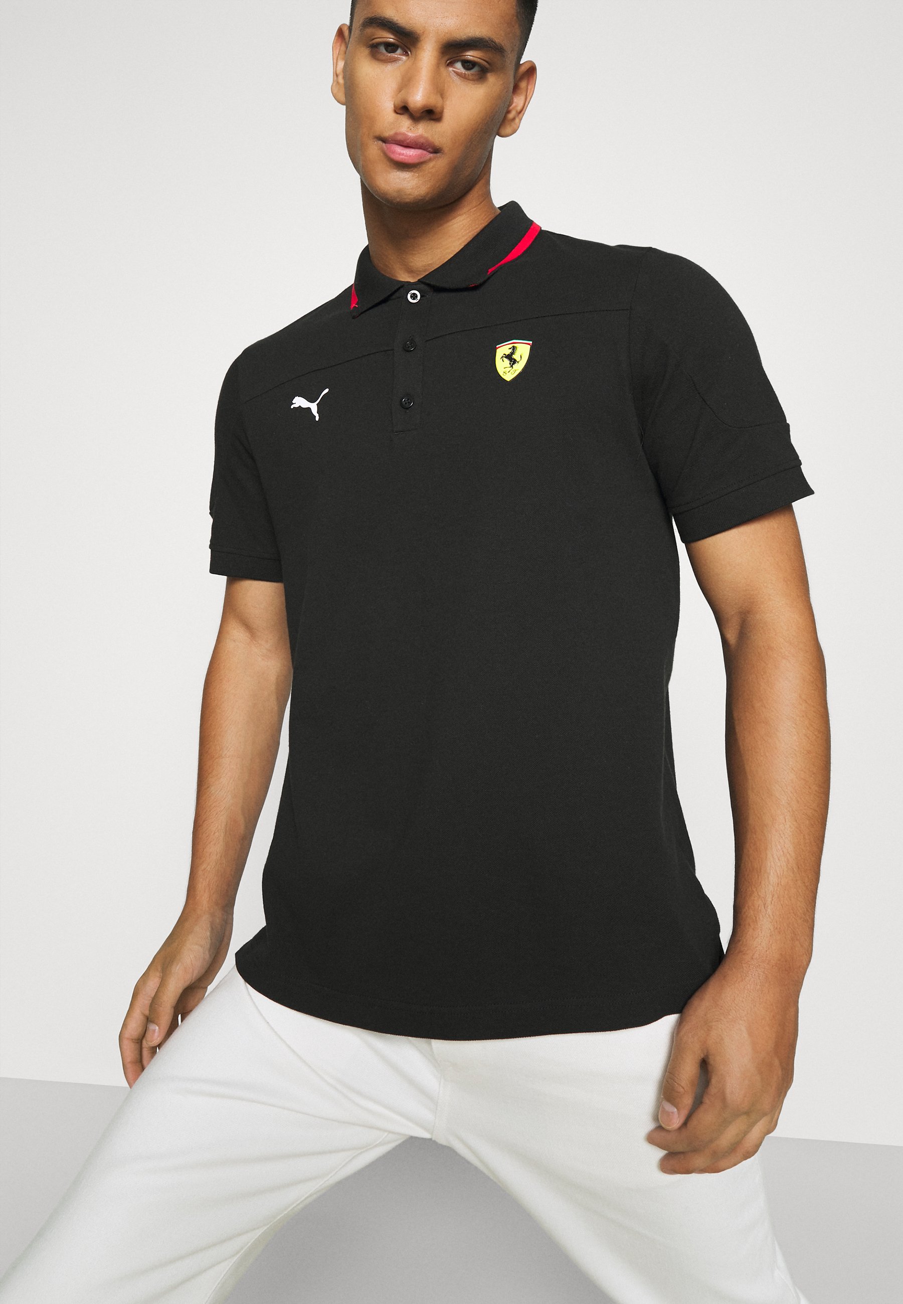 Puma FERRARI RACE - Poloshirt - black/zwart - Zalando.nl
