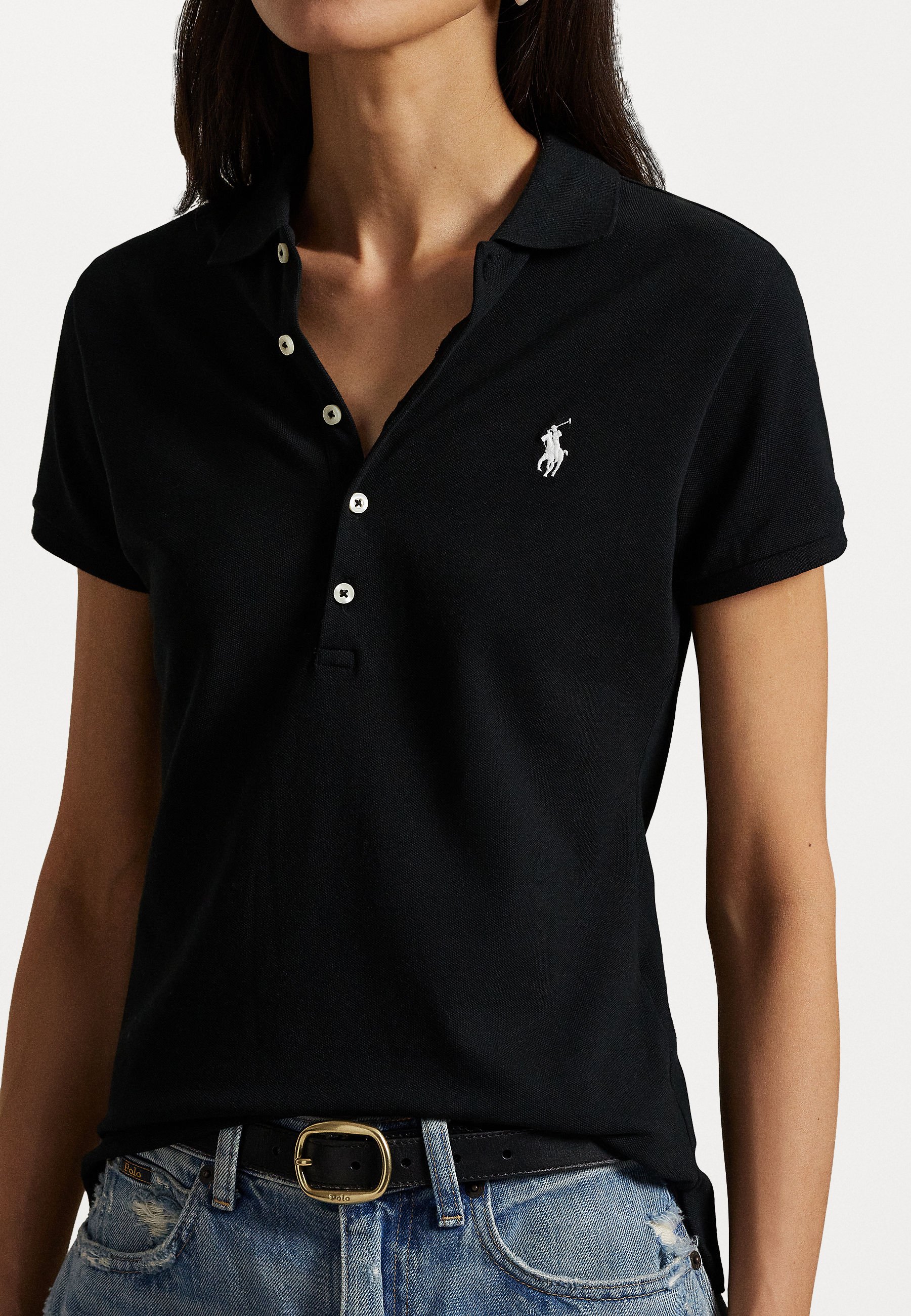 Polo Ralph Lauren SLIM FIT STRETCH POLO SHIRT - Poloshirt - black