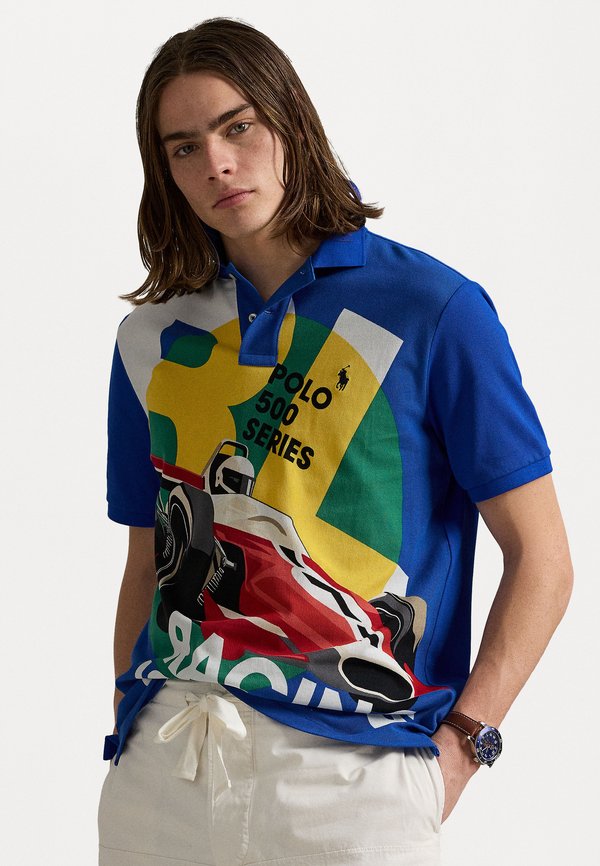 Classic Fit Mesh Graphic Polo Shirt - Polo shirt