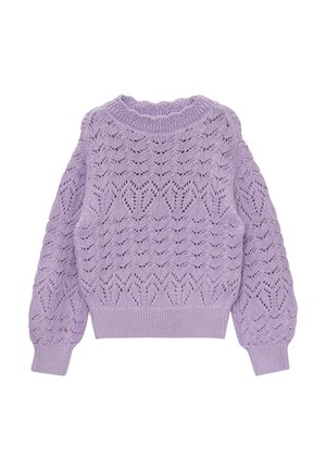 LOOSE FIT EN AJOURMOTIEF - Strickpullover - lavendel