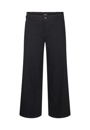 Zizzi FLASH - Džinsi ar paplatinātiem galiem - black