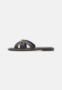 MICHAEL Michael Kors - TIFFANIE FLAT SLIDE - Platt slip-in - black Miniatyrbild 1