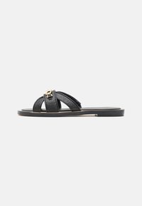 MICHAEL Michael Kors - TIFFANIE FLAT SLIDE - Muiltjes - black Miniatuurafbeelding 1