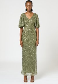 BEAUUT EMBELLISHED SEQUINS - Společenské šaty - olive