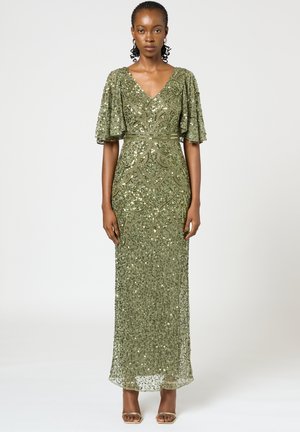 BEAUUT EMBELLISHED SEQUINS - Robe de cocktail - olive