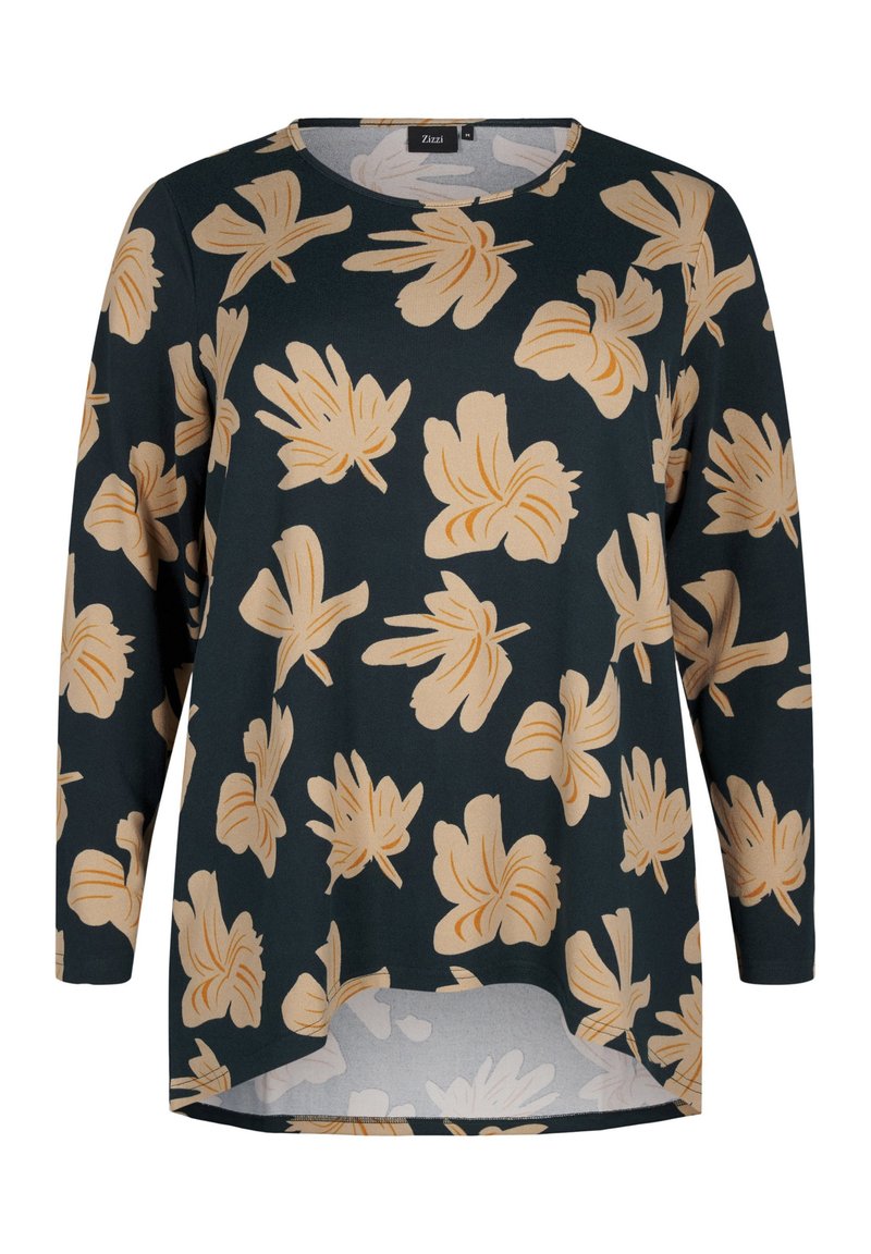 Zizzi Longsleeve donkergrijs gemêleerd