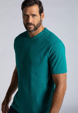 JP1880 GROSSE GRÖSSEN REINE V-AUSSCHNITT - T-shirt basic - petrol