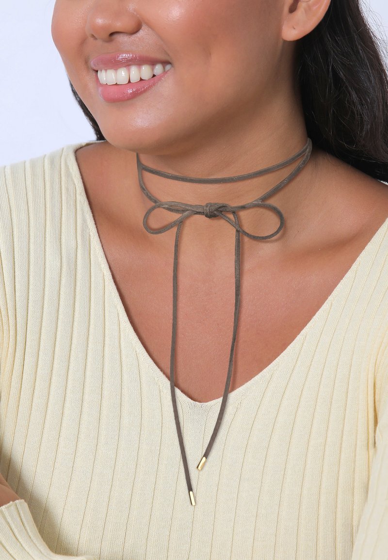 Elli CHOKER BOW - Halskæder - grau