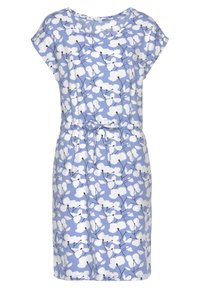 Beach Time Jerseykleid - blau creme bedruckt