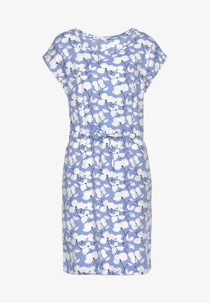 Beach Time Jerseykleid - blau creme bedruckt