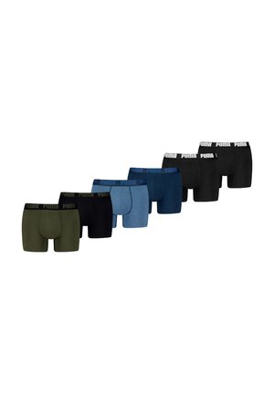 6ER PACK - Boxer Briefs - black   khaki   blue