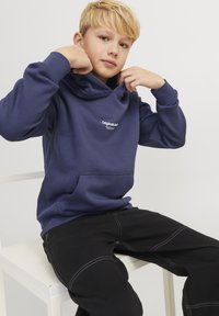 Jack & Jones Junior JORVESTERBRO - Mikina s kapucí - nightshadow blue