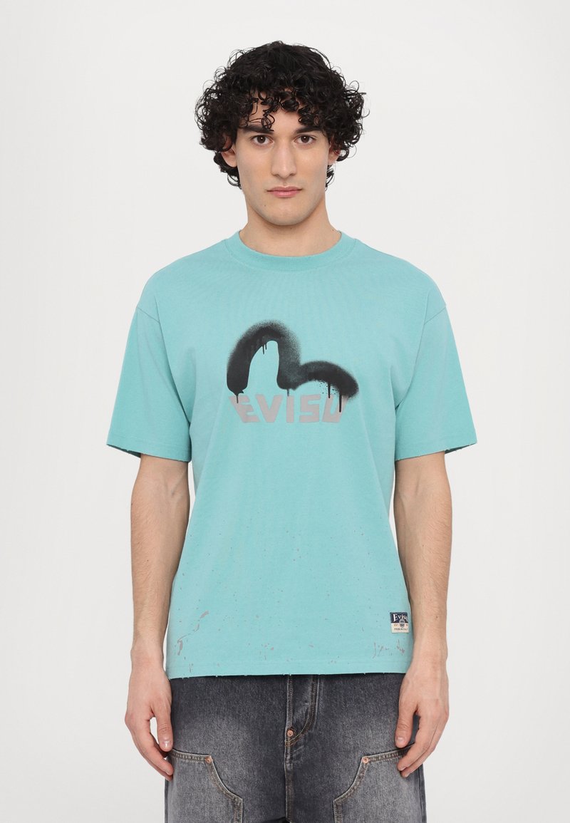 Evisu - LOGO TEE - T-shirts med print - green, Forstørre