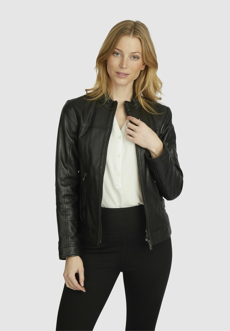 bugatti - Leather jacket - schwarz, Enlarge
