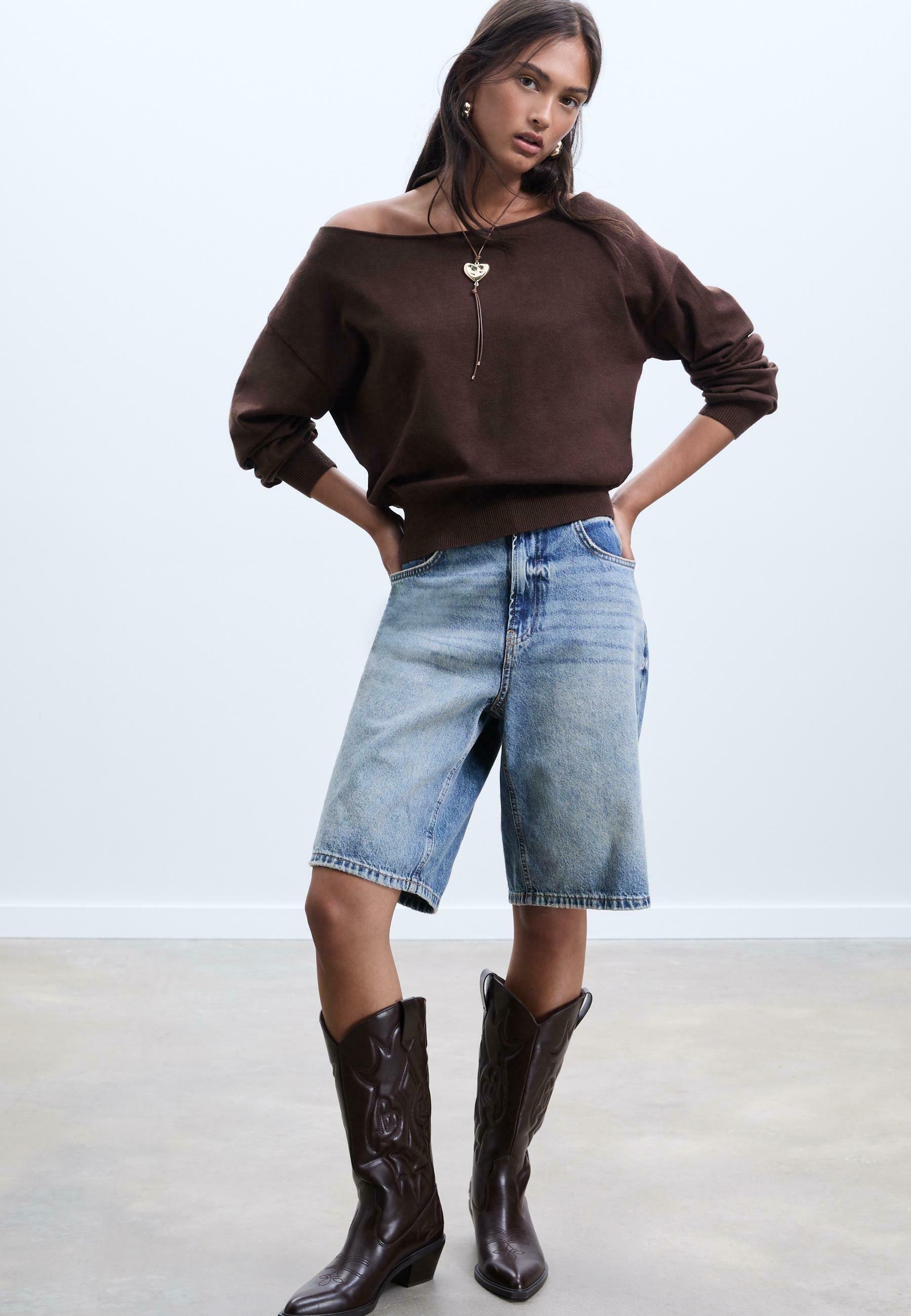 MARC JACOBS ストライプ　ジャケット リップ アンド リペア フルーテッド デニム ジャケット | マーク