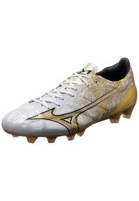 Mizuno ΑLPHA ELITE - Scarpe da calcio per terreni duri - white ge gold black