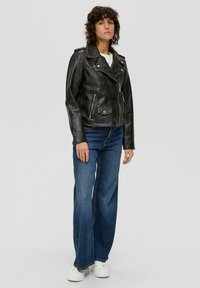 s.Oliver Lederjacke - schwarz