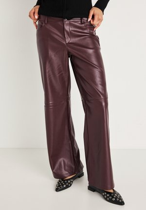 STRAIGHT TROUSERS - Kalhoty - burgundy