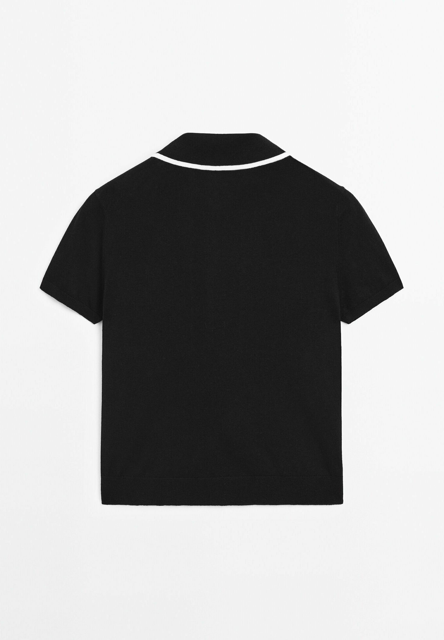 ★Massimo Dutti★ Short sleeve micro textured polo shirt Short sleeve micro-textured polo shirt · Moss Green, Cream
