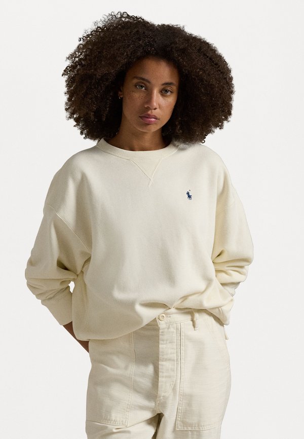 FLEECE CREWNECK PULLOVER - Sweatshirt - clubhouse cream