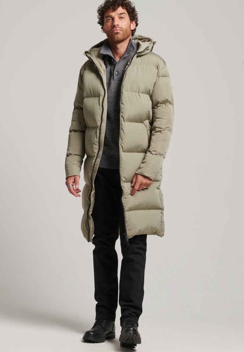 Superdry STUDIOS LONGLINE DUVET Winter coat light khaki/khaki