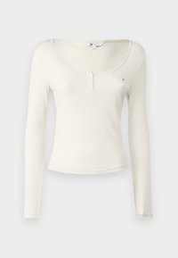 GAP MOD HENLEY - Maglietta a manica lunga - black/nero GAP MOD HENLEY - Maglietta a manica lunga - black/nero