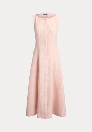 Polo Ralph Lauren, STRIPED PANELED LINEN DRESS - Vestido camisero - mauve white