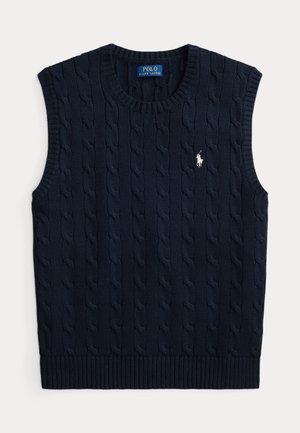 Polo Ralph Lauren, CABLE-KNIT COTTON SWEATER VEST - Maglione - hunter navy w/ c8135 pp