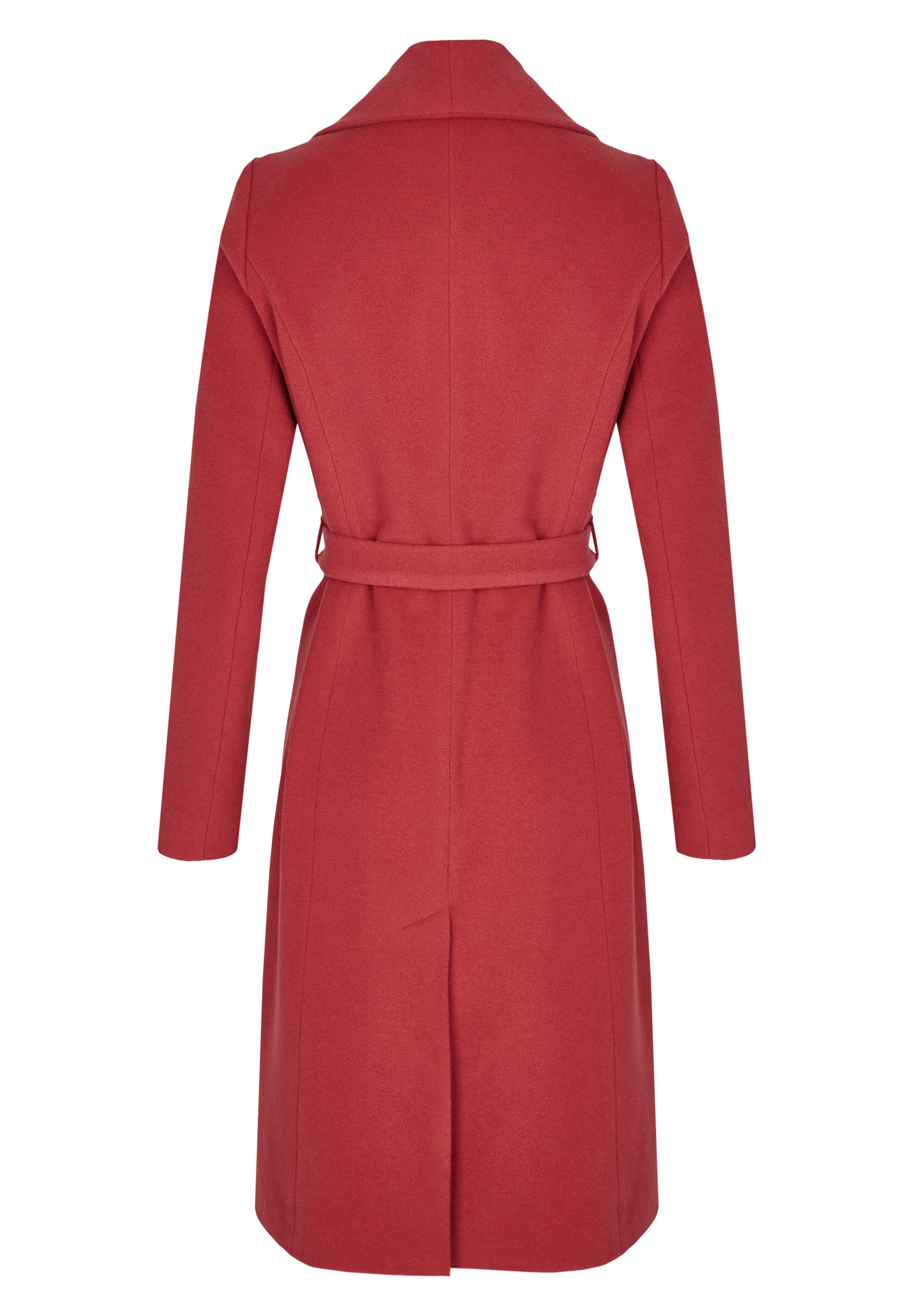 wintermantel mit bindegürtel