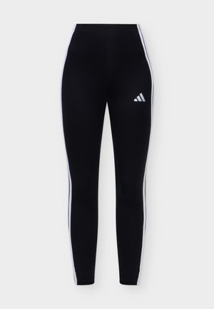 adidas Sportswear, ESSENTIALS 3 STRIPES - Leggings - black/white