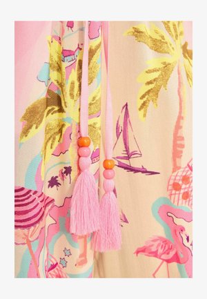 Love & Roses, REGULAR FIT - WIDE LEG BEACH TROUSERS . - Stoffhose - pink palm print