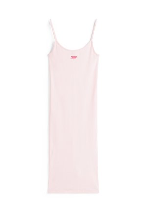 Tommy Jeans SCRIPT STRAP MIDI DRESS - Haljina od žerseja - precious pink
