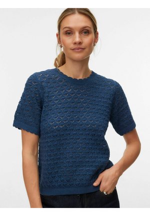 VMJAQUELINE - T-shirt basique - dark denim