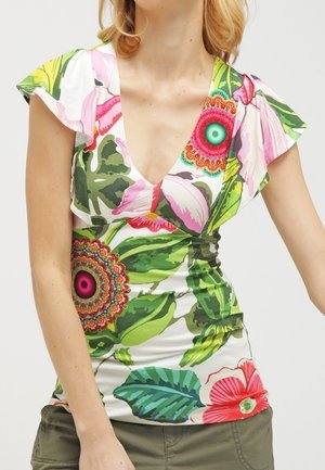 T-shirt med print - white
