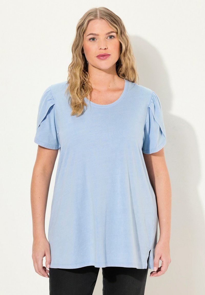 Ulla Popken RUFFLED  SLEEVE   - T-shirts print - lavender