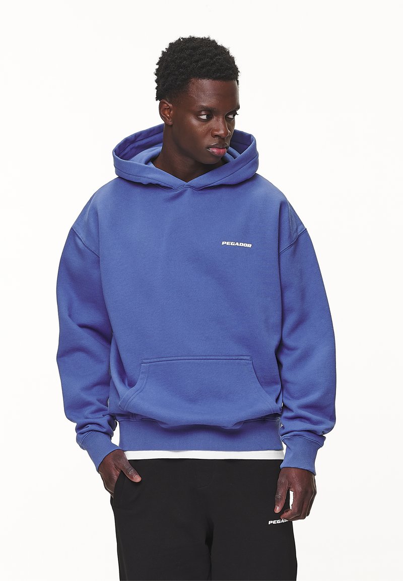 Pegador LOGO OVERSIZED  - Jersey con capucha - washed retro blue/white gum