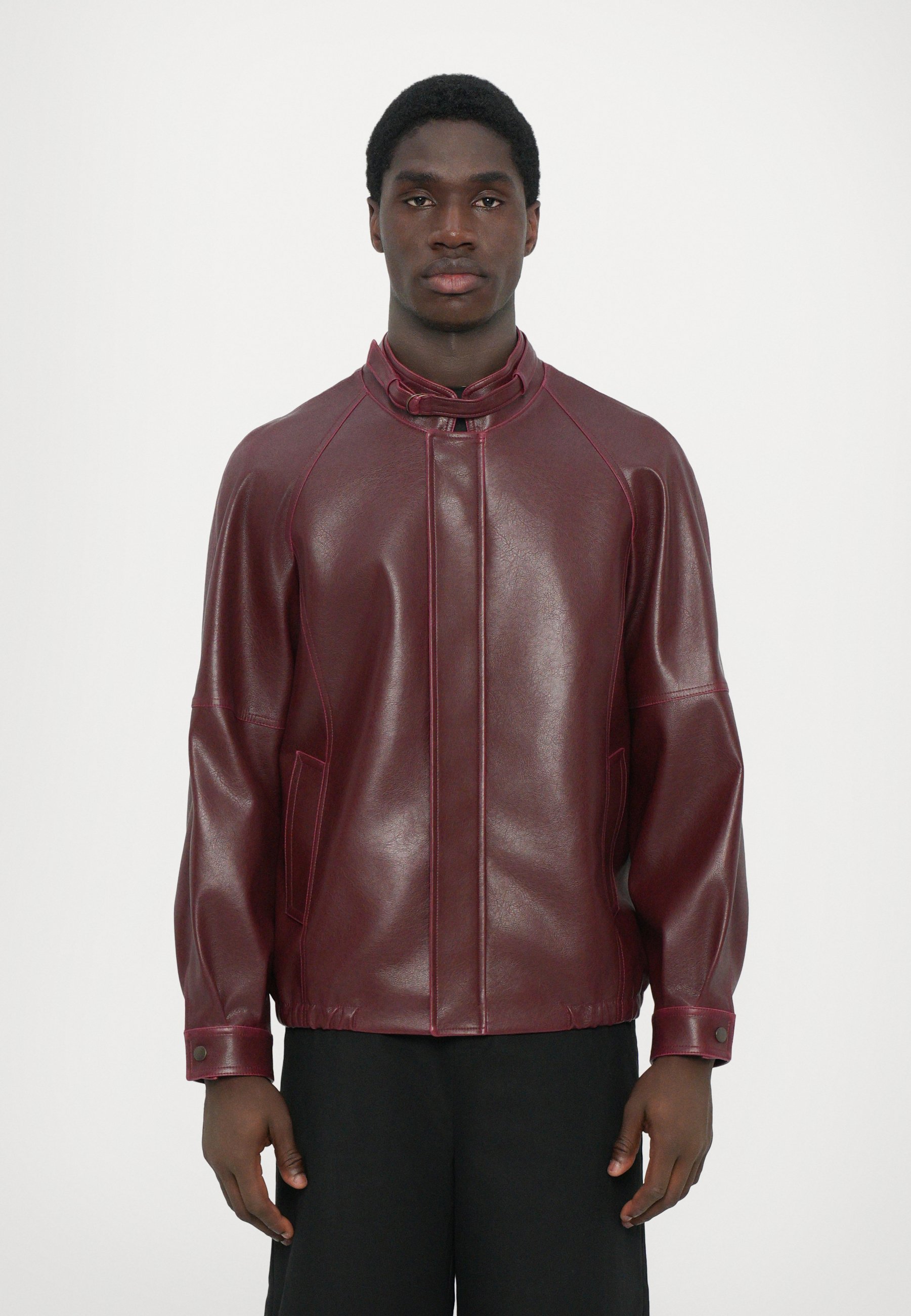 MM6 Maison Margiela Faux leather jacket - burgundy/bordeaux 