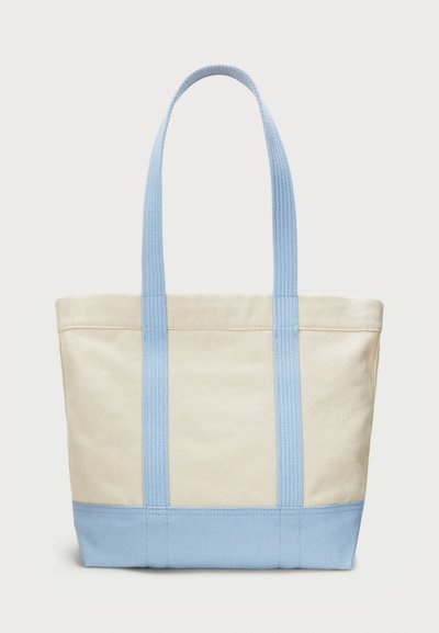 Polo Ralph Lauren Polo Bear Canvas Medium Tote - Veľká kabelka - ecru/carolina blue