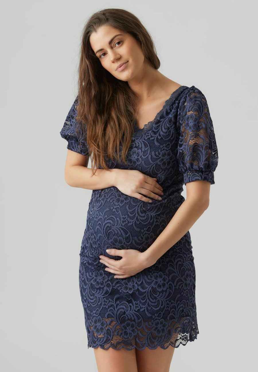 puff lace sleeve dress Sequin Lace Puff Sleeve Gown main image 1