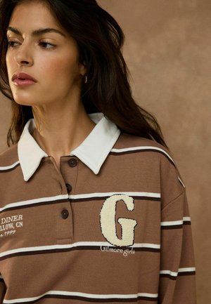 Next, REGULAR FIT - GILMORE STRIPED RUGBY SHIRT - Polo - brown