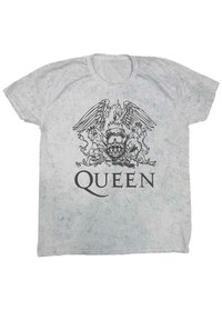Paradiso Clothing QUEEN CLASSIC CREST DIP DYE - Print T-shirt - white