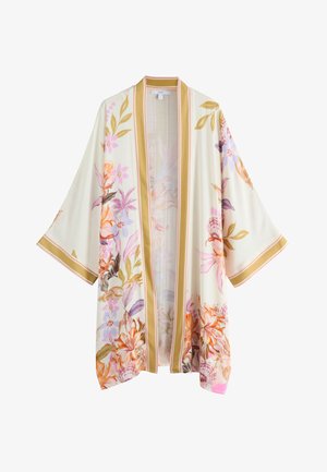 Next, REGULAR FIT - LONG LINE KIMONO . - Summer jacket - ecru white floral