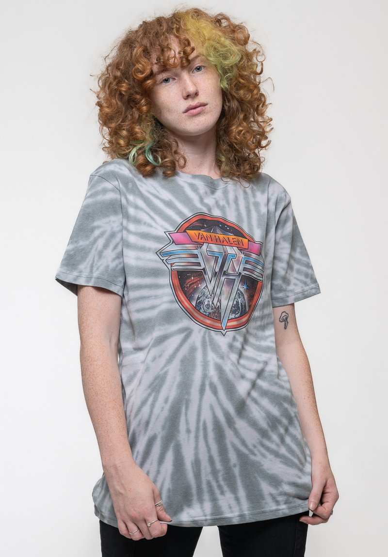 Paradiso Clothing VAN HALEN CHROME LOGO DIP DYE - Print T-shirt - grey