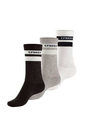 TENNIS KLASSICSTRIPE 3 PACK - Socken - x schwarz x off white x grau meliert