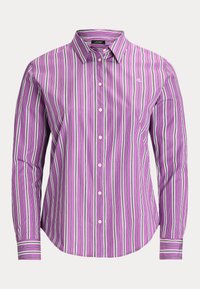 Lauren Ralph Lauren Woman CLASSIC FIT STRIPED BROADCLOTH SHIRT - Pogājama blūze - purple/white/black